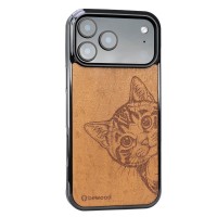 mini: Apple iPhone 17 Pro Max Cat Lover Imbuia Wood Case (2)
