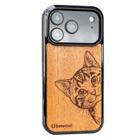 mini: Drewniane Etui Bewood do iPhone 17 Pro CAT LOVER MERBAU (2)