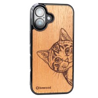 mini: Apple iPhone 17 Cat Lover Merbau Wood Case (2)