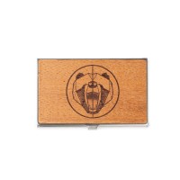 mini: Business Card Holder Inox Bear Merbau (2)