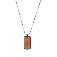 mini: Dog tag Bewood  - Wolf Imbuia (3)
