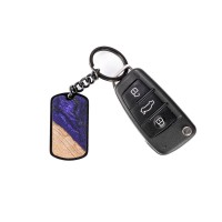 mini: Wooden Keychain Unique Violet (3)
