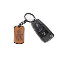 mini: Wooden Keychain - Hamsa - Imbuia (3)