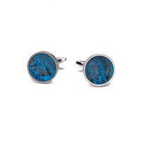 mini: Spinki do mankietów Bewood Unique - Planets - Neptun - Silver - 18mm (1)