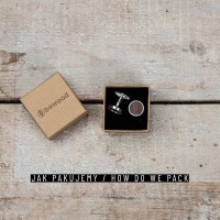 mini: Cufflinks Bewood  - Ziricote - Black - 18mm (4)