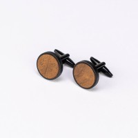 mini: Cufflinks Bewood  - Imbua - Black - 18mm (3)