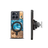 mini: Bewood Resin Case for Motorole Edge 70 - Planets - Uranus with MagSafe (2)