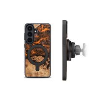 mini: Bewood Resin Case for Samsung Galaxy S26 - Orange with MagSafe (2)