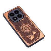 mini: Drewniane Etui Bewood do Xiaomi Redmi Note 15 Pro Plus 5G RÓŻA WIATRÓW MERBAU (3)