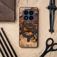 mini: Etui Bewood Unique do Xiaomi Redmi Note 15 Pro 5G - Orange z MagSafe (3)