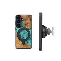 mini: Bewood Resin Case for Samsung Galaxy A57 5G - Turquoise with MagSafe (2)