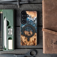 mini: Bewood Resin Case for Samsung Galaxy A57 5G - Planets - Earth with MagSafe (3)