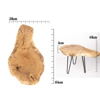 mini: Stolik nocny/kawowy Bewood Live Edge - Dąb - #2 (5)