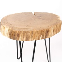 mini: Stolik nocny/kawowy Bewood Live Edge - Dąb - #5 (8)