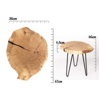 mini: Stolik nocny/kawowy Bewood Live Edge - Dąb - #6 (5)