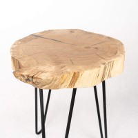 mini: Stolik nocny/kawowy Bewood Live Edge - Dąb - #6 (8)