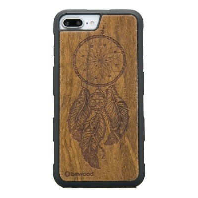 Apple iPhone 6/6s/7/8 Plus Dreamcatcher Imbuia Wood Case HEAVY