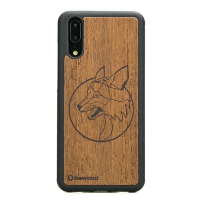Huawei P20 Fox Merbau Wood Case