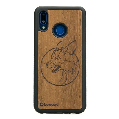 Huawei P20 Lite Fox Merbau Wood Case