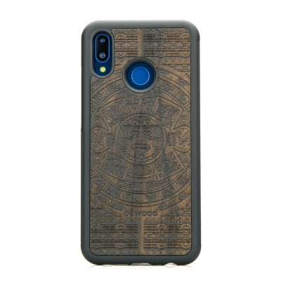 Huawei P20 Lite Aztec Calendar Ziricote Wood Case