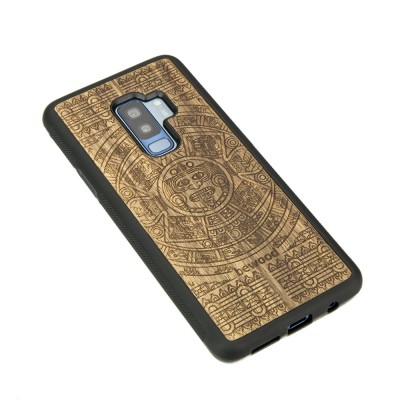 Samsung Galaxy S9+ Aztec Calendar Frake Wood Case
