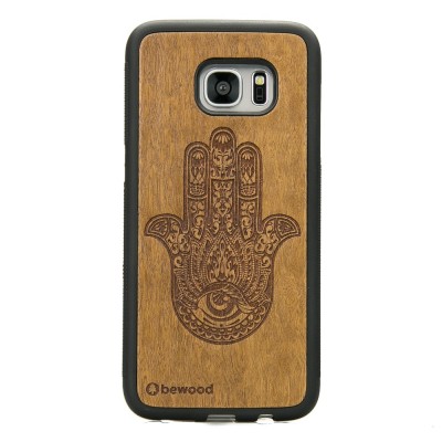 Samsung Galaxy S7 Edge Hamsa Imbuia Wood Case