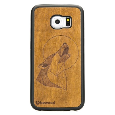 Samsung Galaxy S6 Edge Wolf Imbuia Wood Case