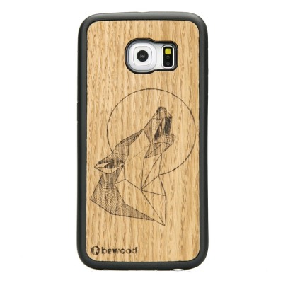 Samsung Galaxy S6 Edge Wolf Oak Wood Case