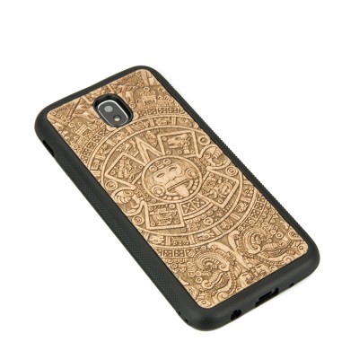 Samsung Galaxy J7 2017 Aztec Calendar Anigre Wood Case