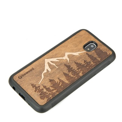 Samsung Galaxy J7 2017 Mountains Imbuia Wood Case