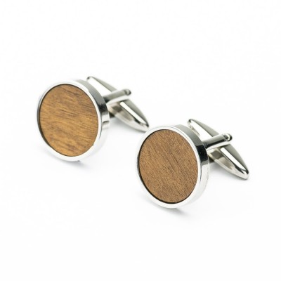 Wooden cufflinks 06 IMBUIA 18MM