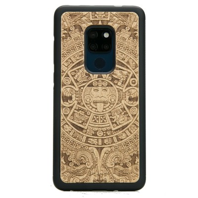 Huawei Mate 20 Aztec Calendar Anigre Wood Case