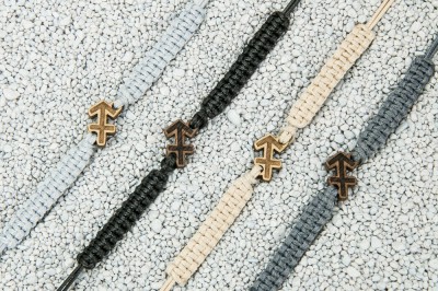Wooden Bracelet Zodiac Sign  Sagittarius  Merbau Cotton