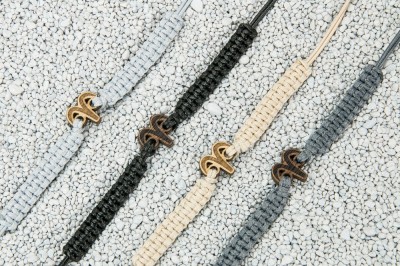Wooden Bracelet Zodiac Sign  Aries  Merbau Cotton