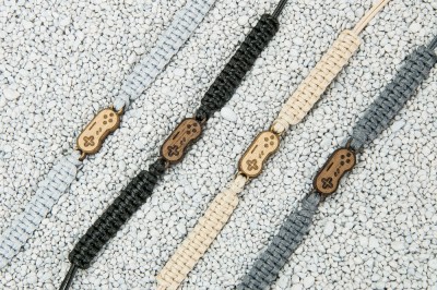 Wooden Bracelet Pad Anigre Cotton