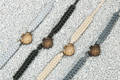 Wooden Bracelet Lumberjack Ornament Merbau Cotton