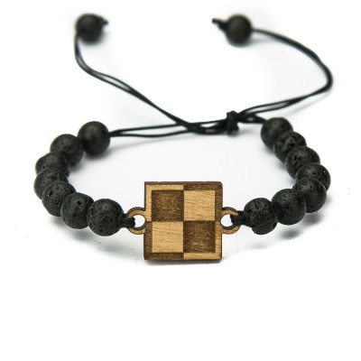 Wooden Bracelet Polish Air Force Anigre Stone