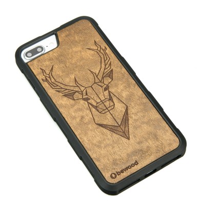 Apple iPhone 6/6s/7/8 Plus Deer Imbuia Wood Case HEAVY