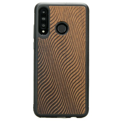 Huawei P30 Lite Waves Merbau Wood Case