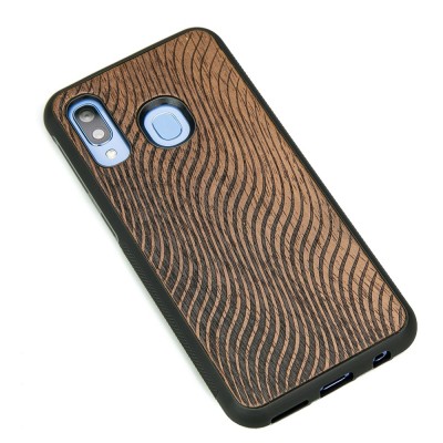 Samsung Galaxy A40 Waves Merbau Wood Case