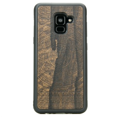 Samsung Galaxy A8 2018 Aztec Calendar Ziricote Wood Case