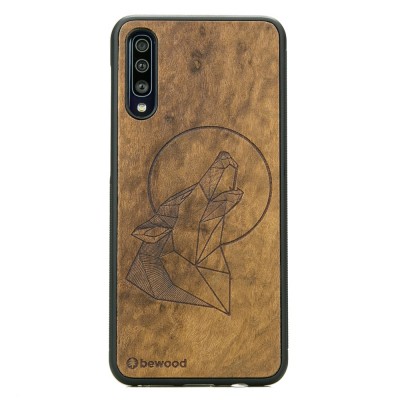 Samsung Galaxy A70 Wolf Imbuia Wood Case