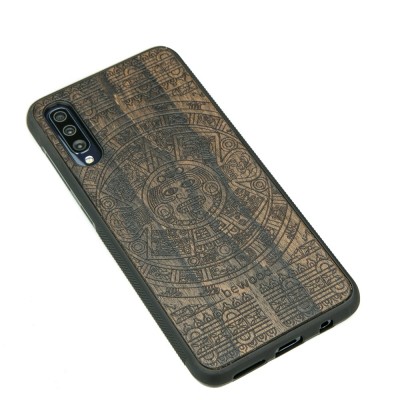 Samsung Galaxy A70 Aztec Calendar Ziricote Wood Case
