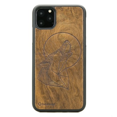 iPhone 11 PRO MAX Wolf Imbuia Wood Case