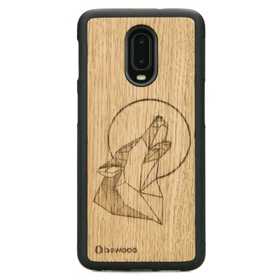 One Plus 6T Wolf Oak Wood Case