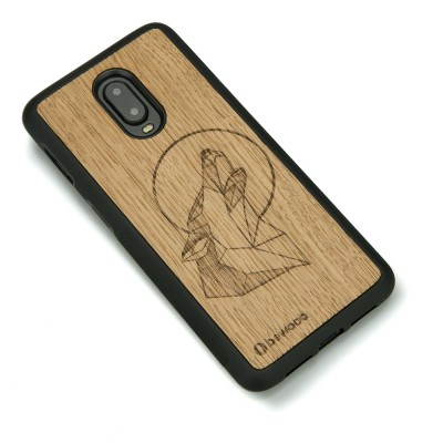 One Plus 6T Wolf Oak Wood Case