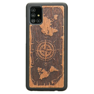 Samsung Galaxy A51 Compass Merbau Wood Case