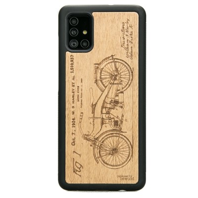 Samsung Galaxy A51 Harley Patent Anigre Wood Case