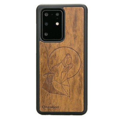 Samsung Galaxy S20 Ultra Wolf Imbuia Wood Case