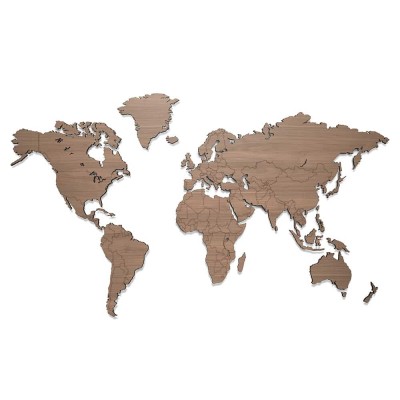 Mapa Świata Bewood  Magnetyczna  Surowa  Orzech Amerykański